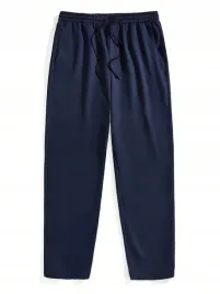 spodnie-meskie-proste-sciagane-w-pasie-granatowe-casual-shein-m