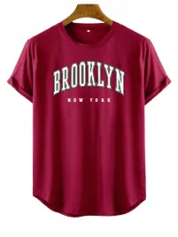 t-shirt-meski-casual-z-nadrukiem-burgundowy-s