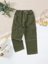 jeansy-dziewczece-bojowki-bawelniane-zielone-casual-shein-116