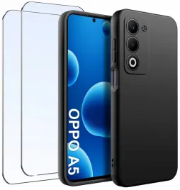 zestaw-etui-do-oppo-a5-4gora5-5g-matowe-czarne-silikon-slim-2-sztuki-szklo