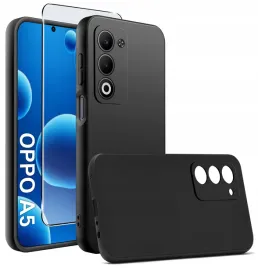 etui-czarne-matowe-silikon-slim-do-oppo-a5-4g-or-a5-5g-szklo-9h