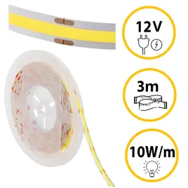tasma-led-ll-cob-10w-12v-3m-nw-barwa-biala-neutralna-cri-90-ciecie-co-25-c