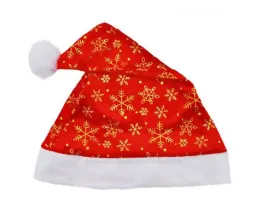 czapka-mikolaja-ze-sniezynkami-1-szt