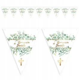 baner-flagi-pierwsza-komunia-swieta-listki-eukaliptus-krzyz
