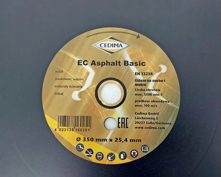 tarcza-tnaca-diamentowa-cedima-asphalt-basic-350-marka-cedima