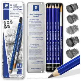 olowki-akwarelowe-do-szkicowania-zestaw-olowkow-staedtler-lumograph-pedzel