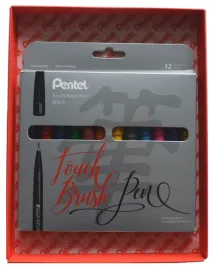 zestaw-prezentowy-swiateczny-pisaki-brush-12-kolorow-pentel