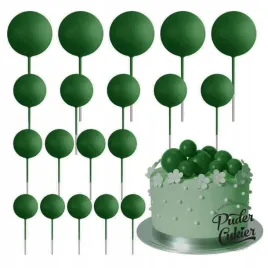 topper-kule-zielone-ciemne-mat-ozdoba-na-tort-20-szt