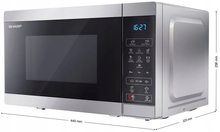 kuchenka-mikrofalowa-sharp-ms02e-s-wolnostojaca-20l-800w-8-programow-timer