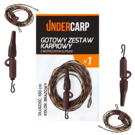 gotowy-zestaw-karpiowy-z-bezpiecznym-klipsem-undercarp-brazowy-100-cm