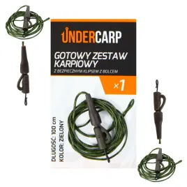 gotowy-zestaw-karpiowy-z-bezpiecznym-klipsem-z-bolcem-undercazielony-100cm