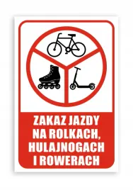 tablica-zakaz-jazdy-wjazdu-rolkach-rowerach-hulajnodze-20x30cm-pcv-5mm-uv