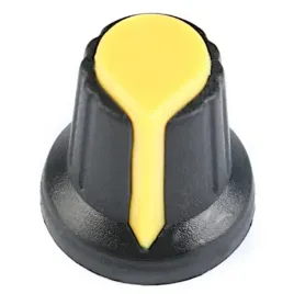 galka-pokretlo-potencjometra-zolta-6mm-wh148-17-10-16mm-zolto-czarne