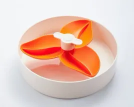spin-interaktywna-miska-flower-spin-bialo-pomaranczowa