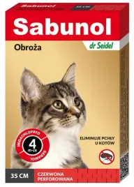sabunol-obroza-przeciw-pchlom-dla-kota-czerwona-35cm