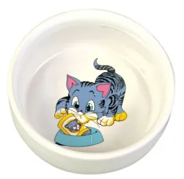 trixie-miska-ceramiczna-biala-z-kotkiem-03l-11cm-4009