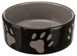 trixie-miska-ceramiczna-czarna-w-szare-lapki-03l-12cm-tx-24531
