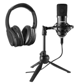zestaw-mikrofon-studyjny-pojemnosciowy-cm300b-usb-czarny-vonyx-sluchawki