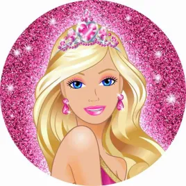 wydruk-cukrowy-na-tort-barbie-napis-gratis-szybka-wysylka