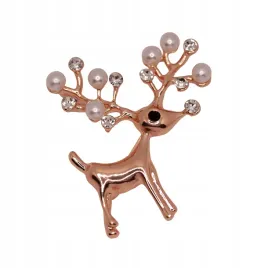 broszka-swiateczna-przypinka-do-ubrania-zloty-renifer-z-cyrkoniami-i-perly