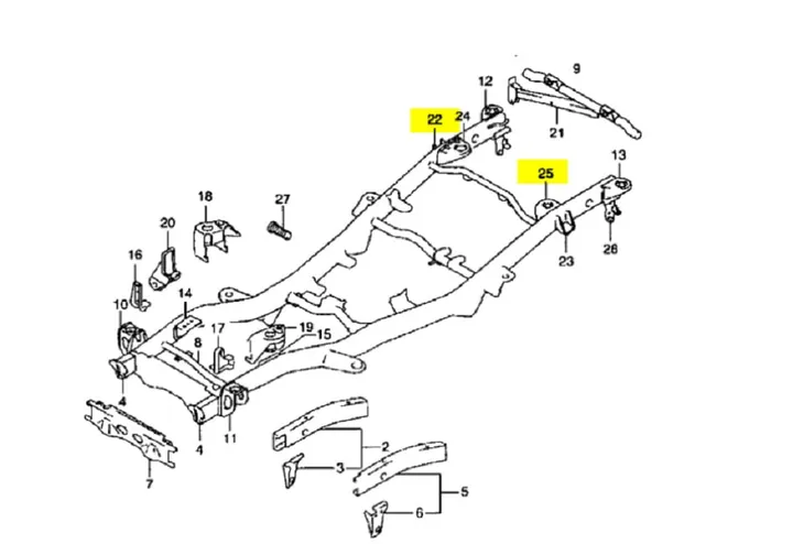 element-przedni-ramy-jimny-57153-76j00-producent-czesci-suzuki