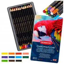 kredki-chromaflow-olowkowe-artystyczne-na-bazie-wosku-derwent-12-kolorow