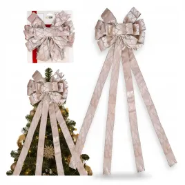 kokarda-na-choinke-czubek-dluga-130x33-cm-duza-bezowa-dekoracyjna