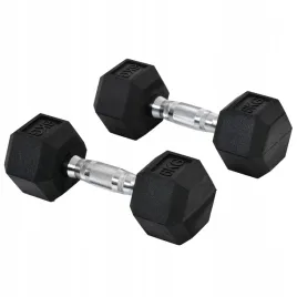 hantle-szesciokatne-obciazniki-2-x-6-kg-hantel-gumowy-uchwyt