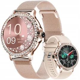 smartwatch-damski-veltori-vt320-1-zlota-bransoleta-rozowy-pasek-silikonowy