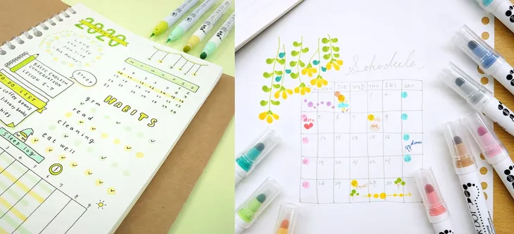 kuretake-pisaki-dwustronne-clear-color-dot-4-kol-stan-opakowania-oryginalne