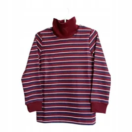 golf-dzieciecy-bordowy-w-paski-100percent-bawelna-r-122