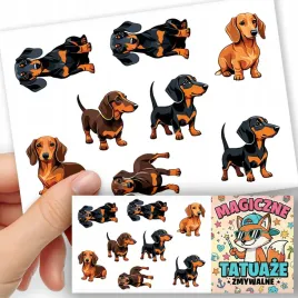 tatuaze-zmywalne-dla-dzieci-tymczasowe-psy-pies-rasa-jamnik-8-el