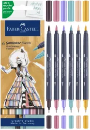 faber-castell-flamastry-markery-dwustronne-do-szkicowania-goldfaber-fashion