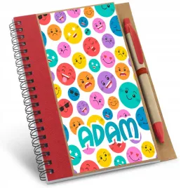 notatnik-notes-z-imieniem-do-szkoly-przedszkola-zlobka-dzien-kropki-kredki