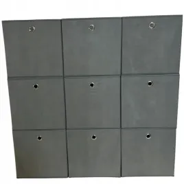 9x-pojemnik-szary-materialowy-na-ubrania-ksiazki-zabawki-organizer-325-cm