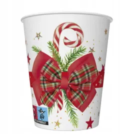 kubki-checked-bow-with-candy-cane-8szt-swieta-boze-narodzenie-choinka