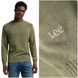 lee-clean-raglan-sweater-mercantile-green-dopasowany-bawelniany-sweter-m