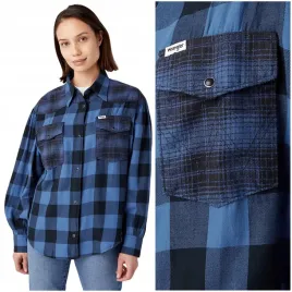wrangler-baloon-sleeve-shirt-luzna-koszula-bawelniana-damska-w-krate-xs