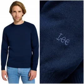 lee-clean-raglan-sweater-true-navy-dopasowany-sweter-bawelniany-meski-xl