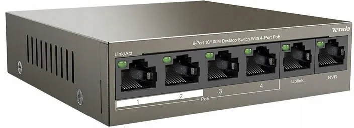 switch-poe-tenda-tef1106p-4-63w-stan-nowy