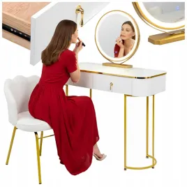 toaletka-kosmetyczna-z-lustrem-led-blat-100-cm-biala-verdiro-krzeslo