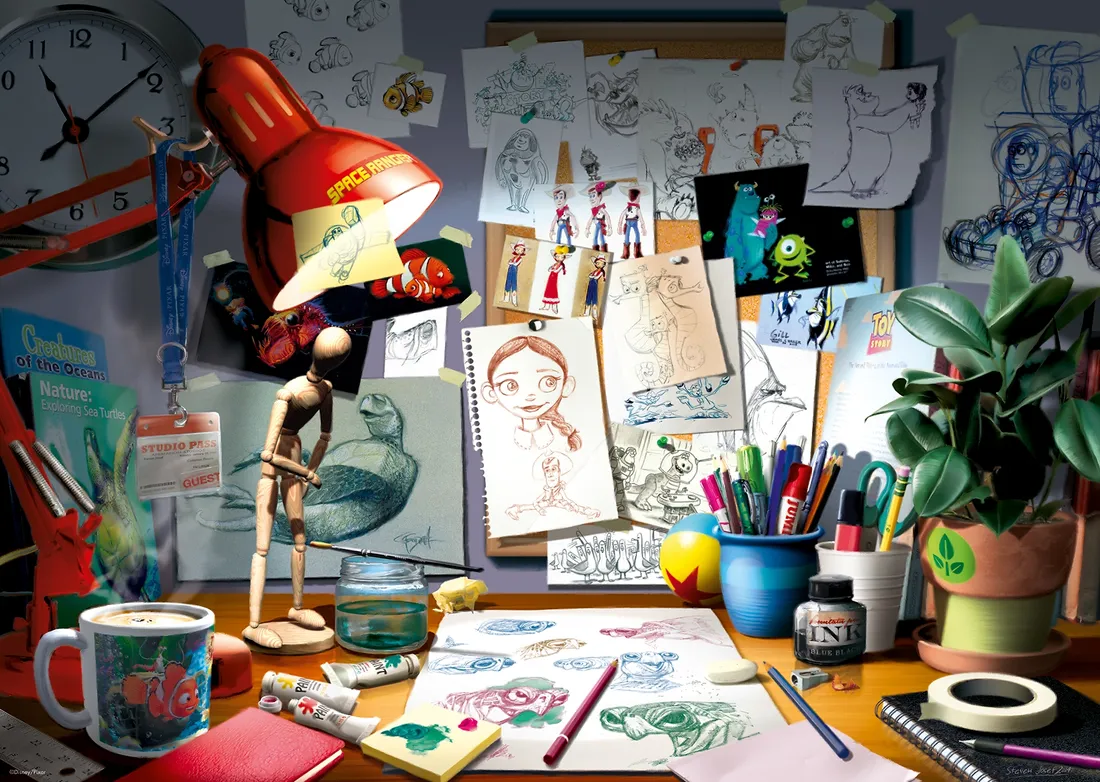 puzzle-1000-elementow-biurko-artysty-disney-pixar