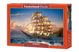 puzzle-zaglowiec-na-morzu-podczas-zachodu-slonca-castorland-1500-elementow