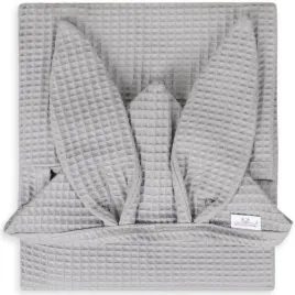 reczniczek-z-kapturkiem-wafel-bunny-70x140-cm-ciemny-szary-baby-matex