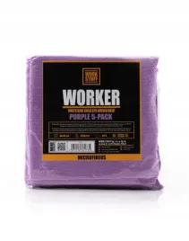 work-stuff-worker-purple-5-pack-zestaw-5-uniwersalnych-mikrofibr-320gsm