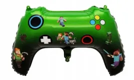 balon-foliowy-pad-gaming-piksele-creeper-steve-mine-joystick-65-cm