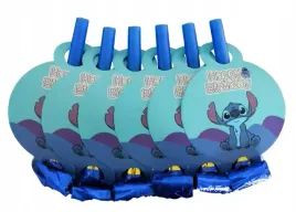 gwizdki-trabki-urodzinowe-zwijane-stich-stitich-aloha-niebieskie-6-sztuk