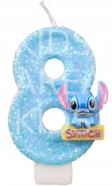 swieczka-urodzinowa-cyfra-osiem-8-stich-stitch-napis-niebieska-impreza