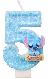swieczka-urodzinowa-cyfra-piec-5-stich-stitch-napis-niebieska-impreza