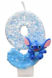 swieczka-urodzinowa-cyfra-dziewiec-9-stich-stitch-niebiesk-impreza-urodziny